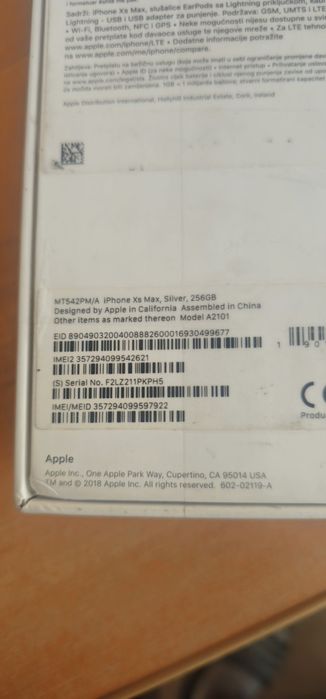 iPhone XS max silver 256 GB na czesci