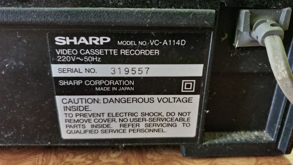Касетный видео проигрователь видео магнитофон sharp vs-a114d