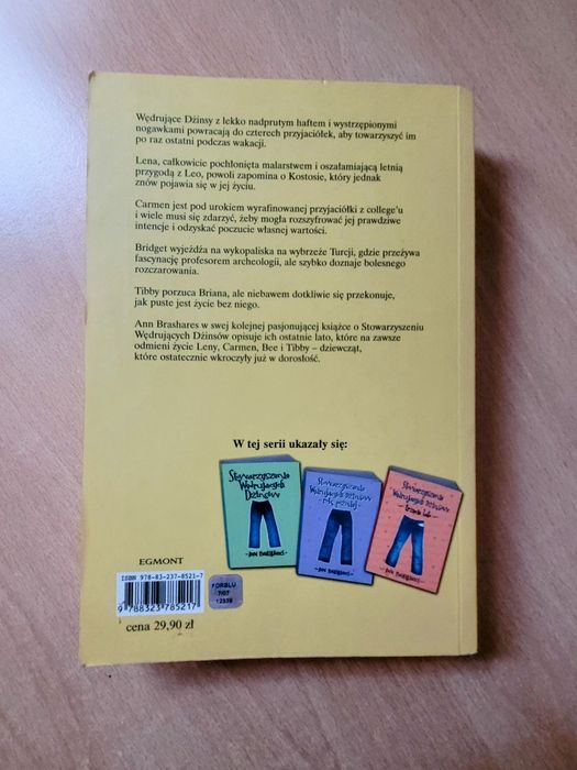 Stowarzyszenie wedrujacych dżinsów - ostatnie lato (Ann Brashares)