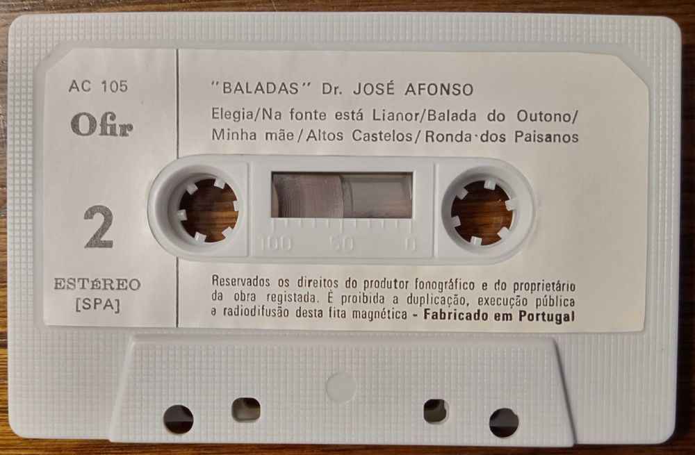 José Afonso	- - - - -		Baladas	- - - - -	K7