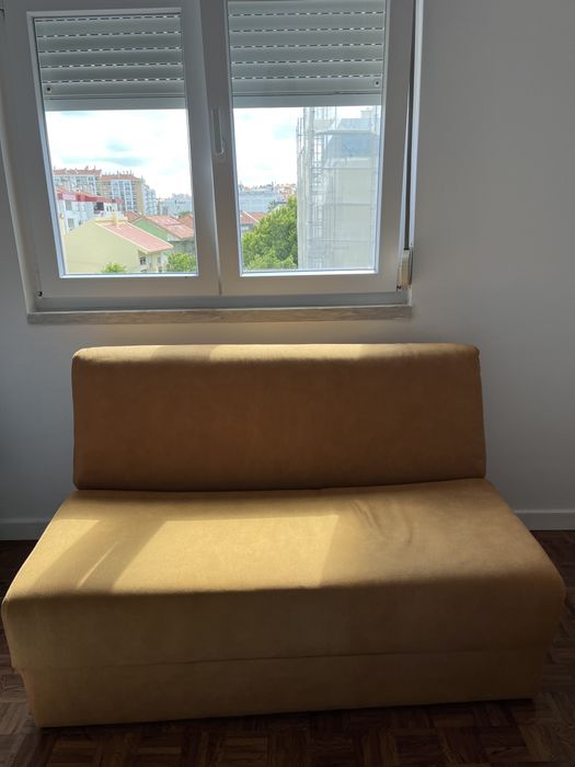 Sofá Cama cambalhota de Pele
