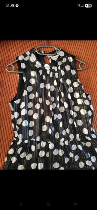 Sukienka maxi w grochy 42