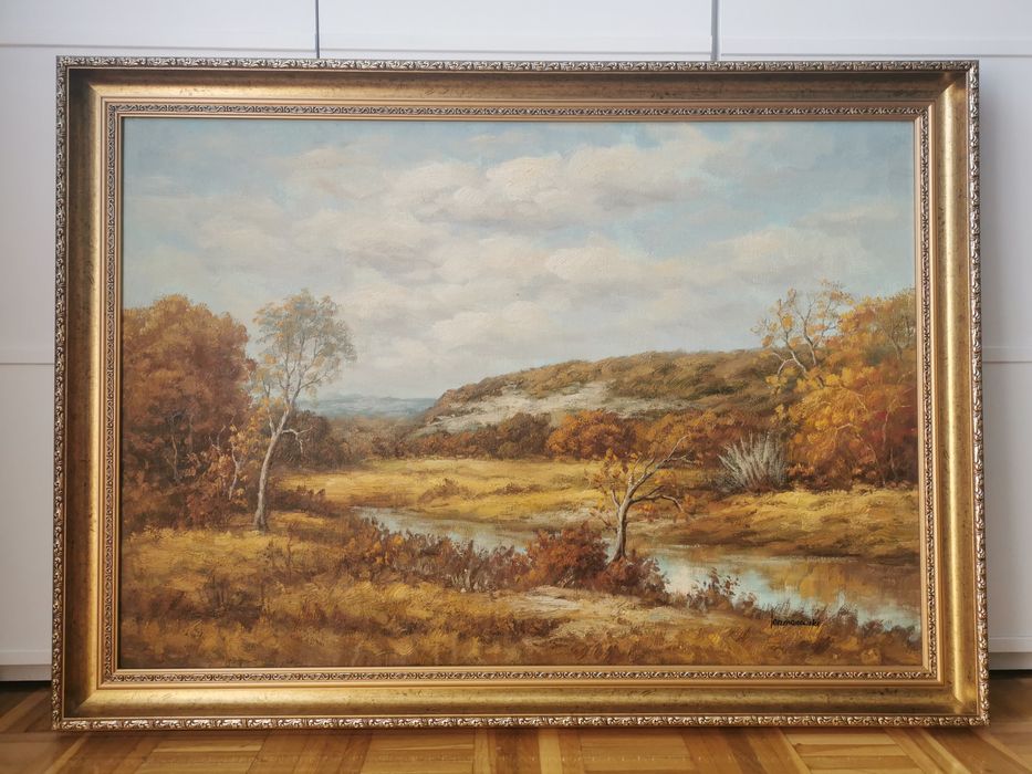 Obraz duży pejzaż z ramą