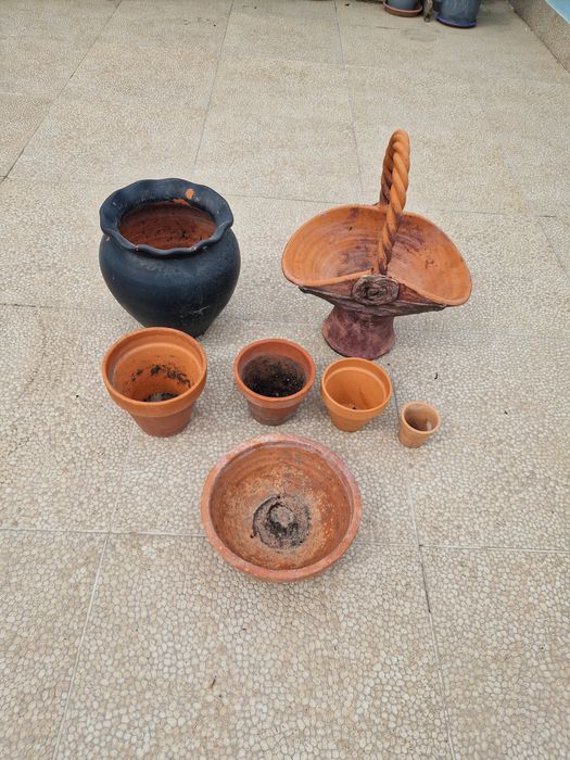 Lote de vasos de barro