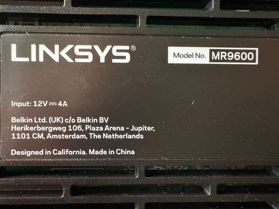 Router Linksys MR9600 Wi-Fi 6 4800 Mb/s 2xUSB Belkin