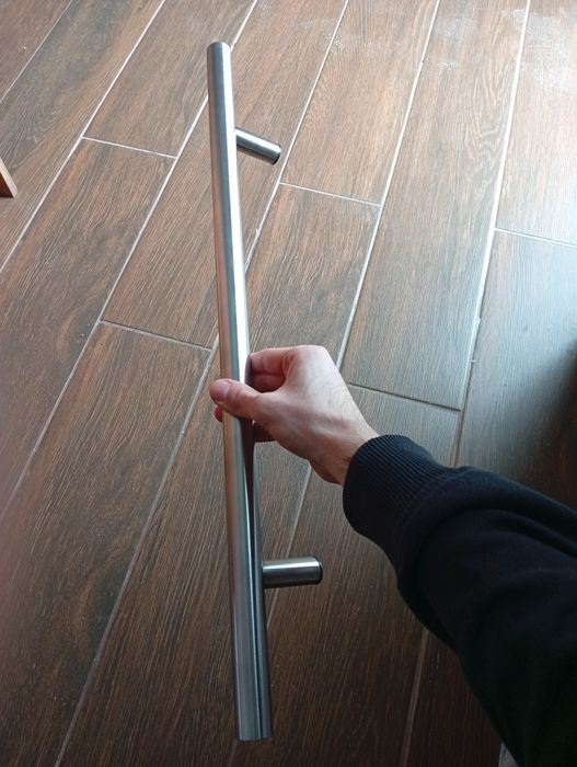 Puxador inox novo , nunca usado cinza