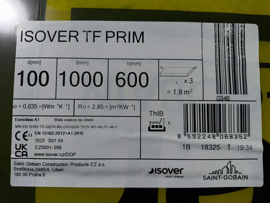 Isover TF PRIM wełna fasadowa 100mm 27m2
