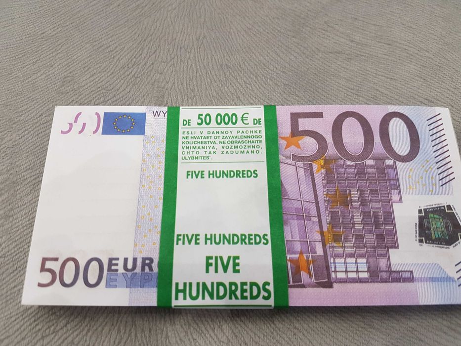 500 EURO plik 100szt. dwustronne edukacja, zabawa+GRATIS