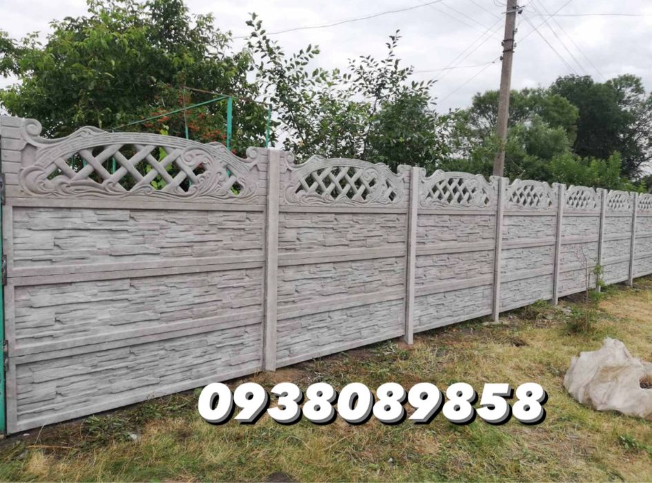 Залізобетонна Огорожа Евро-забор ГЛЯНЦЕВА БЕТОННА ОГОРОЖА ЄВРО-БЕТОН