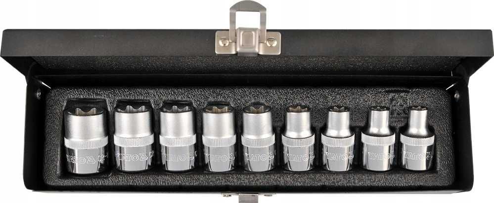 Yato Komplet Kluczy Nasadek Torx E10-E24 9 Sztuk Yt-0521 + Walizka