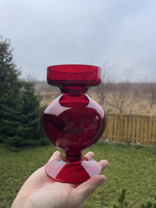 wazon/świecznik.  Huta Szkła Gospodarczego "Sudety"