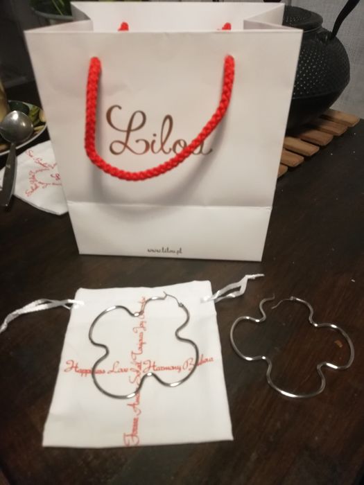 Kolczyki lilou oryginalne duże nowe