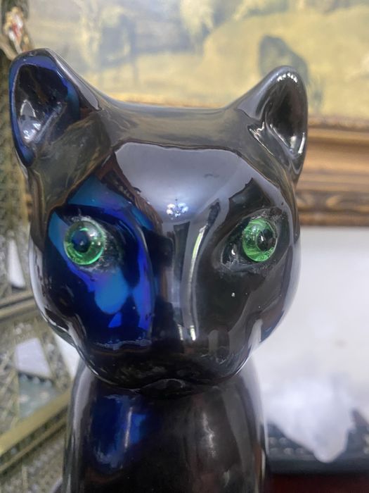 Gato  preto de louça