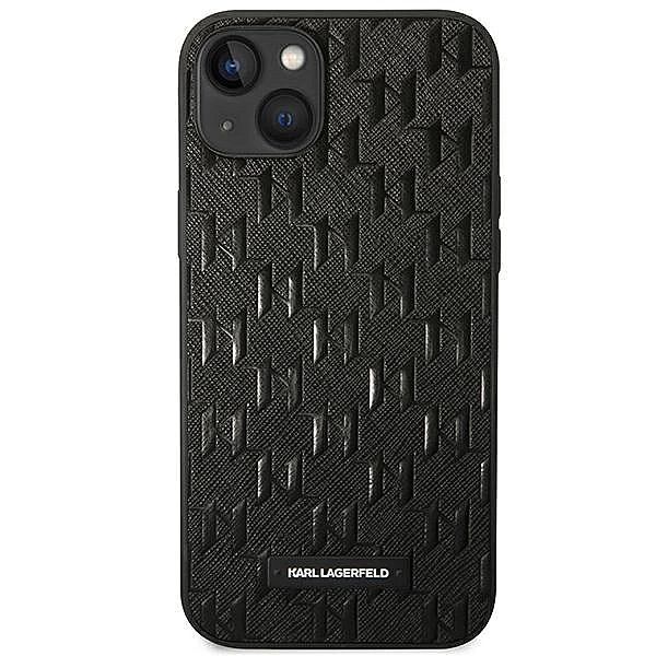 Etui Karl Lagerfeld Saffiano Mono Metal Logo na iPhone 14 Plus - czarn