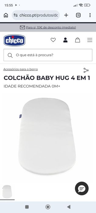 Baby hug e colchão  para baby hug