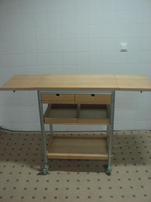 STOCK OFF: Mesa de apoio de cozinha ou sala de jantar em Ebano