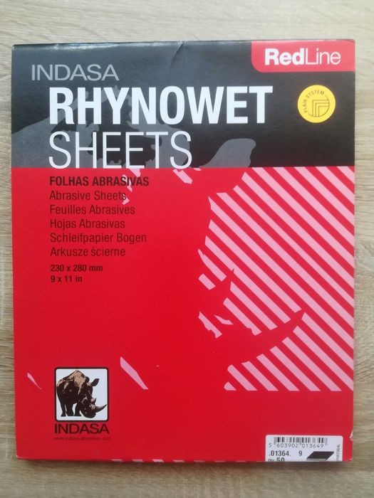 Papier ścierny wodny Indasa Red Line 180.