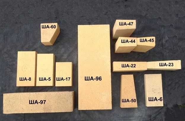 Шамотна цегла ша-5, ша-6, ша-8, ша-10, ша-22, ша-44, ша-45
