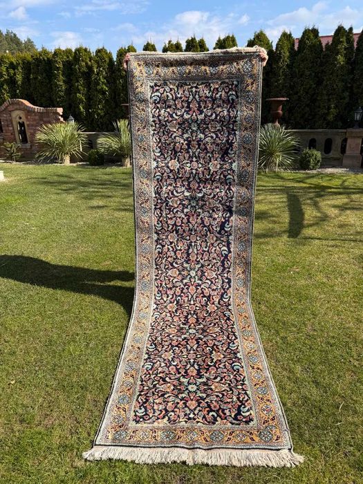 Dywan Chodnik Jedwabny R. Tkany Perski GHOUM / Qom 310x95 gal. 17 tyś
