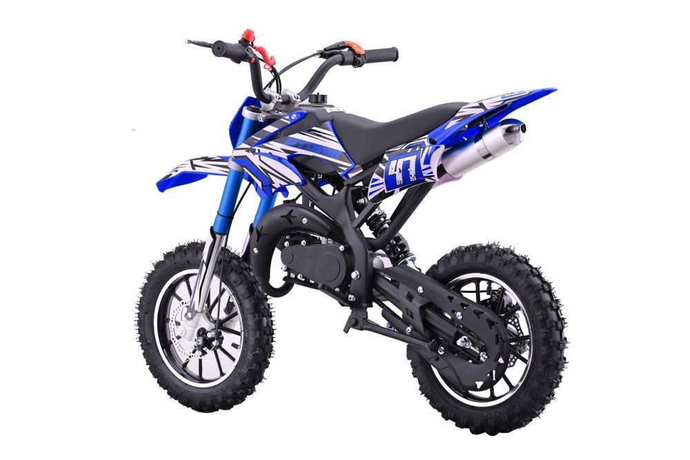 Mini Cross Motor Spalinowy Dla Dzieci 49Cc Storm Niebieski 40 Km/H