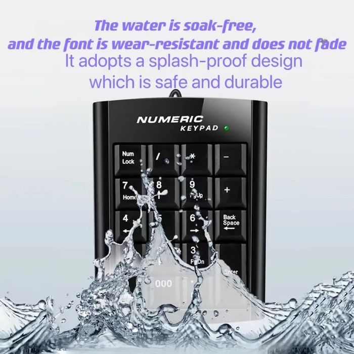 Teclado numérico USB para PC, novo e selado