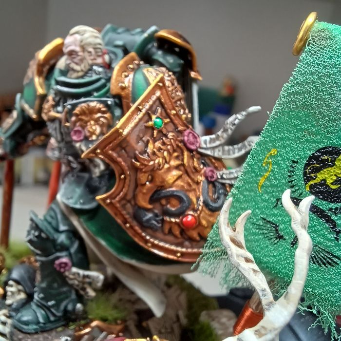 Warhammer 40,000 Lion El'Jonson (Лион Эль'Джонсон) — Примарх Dark Angels | PRO Paint | Коллекционная миниатюра | Ручная покраска