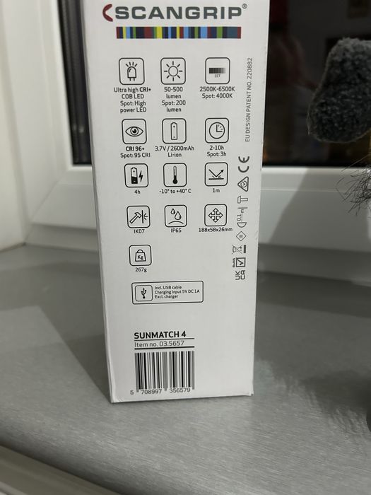 Scangrip 03.5657 SunMatch 4 Lampa Inspekcyjna do utwardzania lakieru