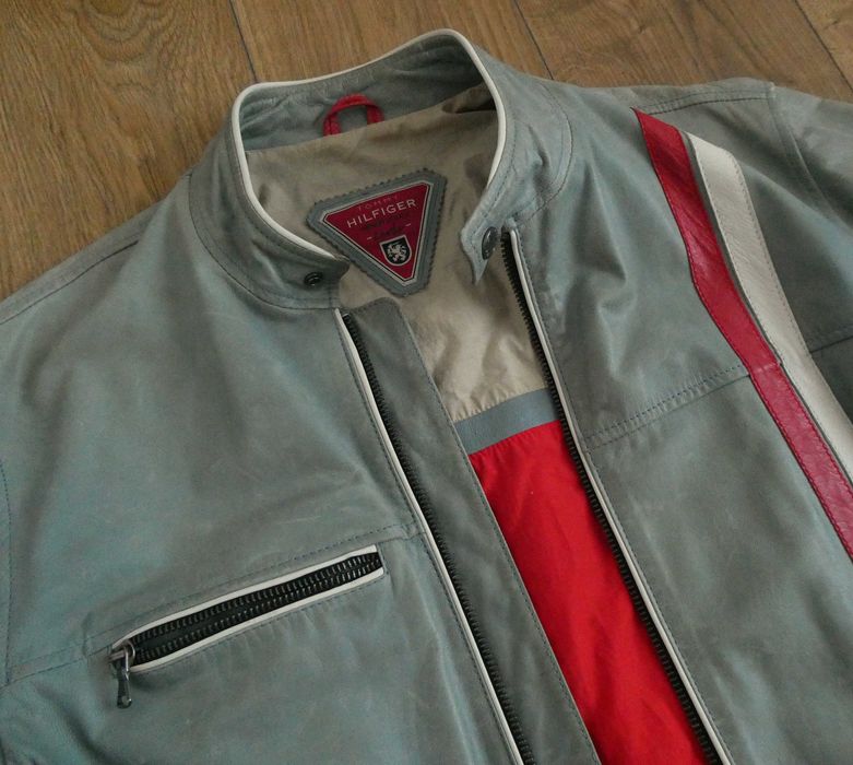 Kurtka skórzana męska TOMMY HILFIGER skóra BIKER 52/L
