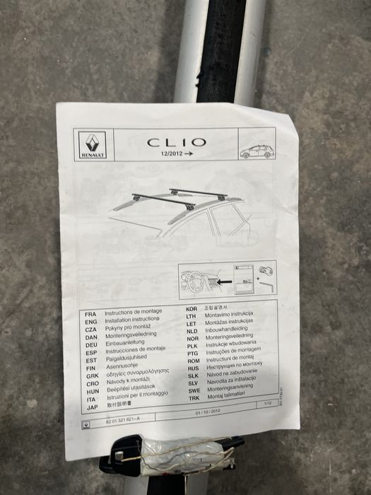 Barras de Tejadilho Originais  - Renault Clio