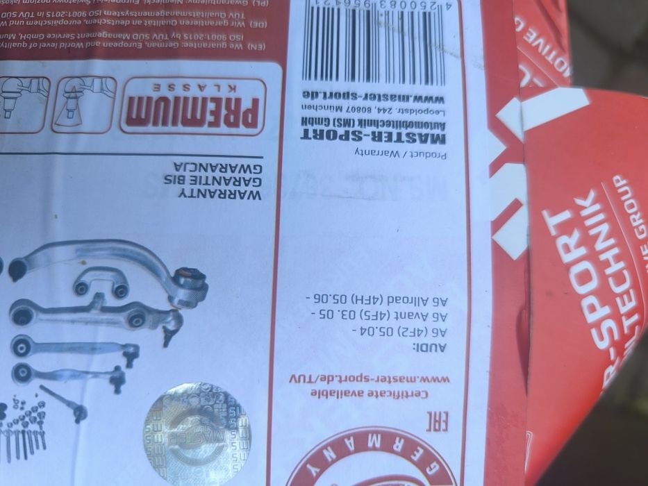 Ричаги передні для Ауді А6 С6 повний комплект Mastersport Germany