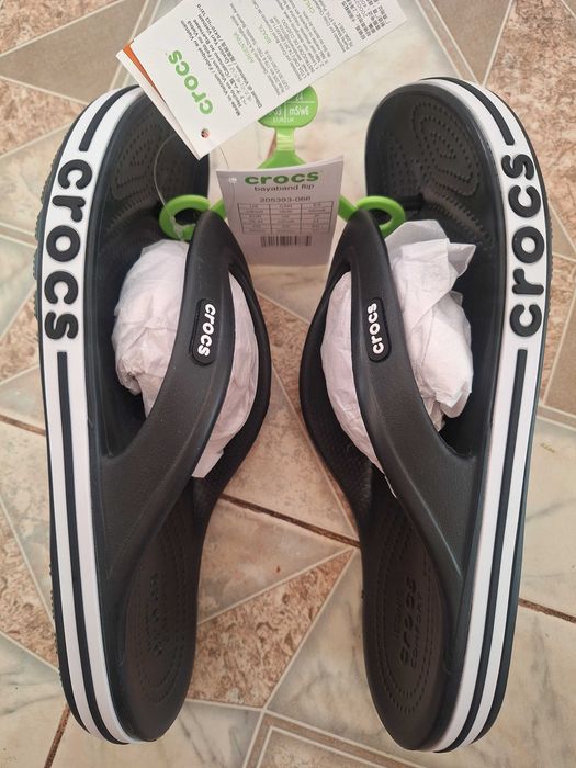 Крокс в'єтнамки Crocs Bayaband Flip Black/White, M5/W6, 38-39 розмір