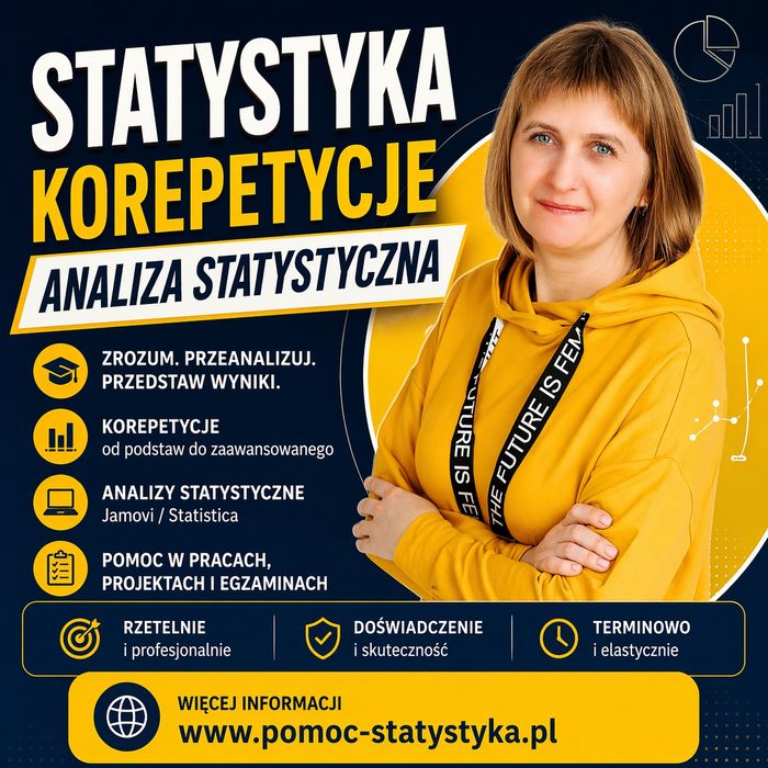 Zlecenia expresowe. Statystyka korepetycje, analizy  statystyczne, Jamovi, Statistica StatSoft