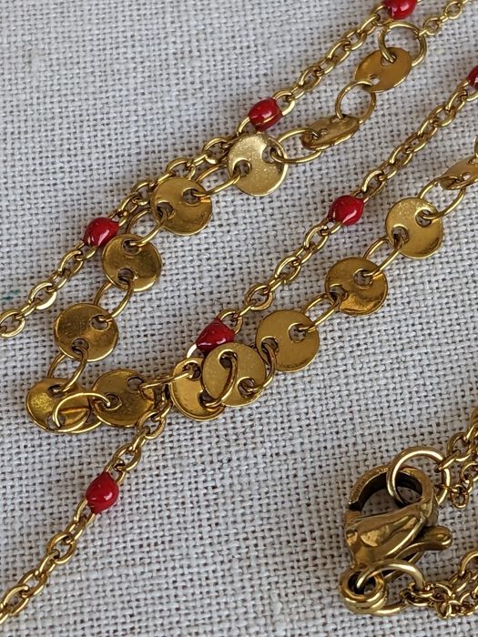 Łańcuszek, celebrytka, stal szlachetna