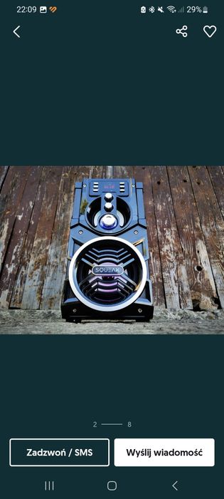 Kolumna nagłośnienie radio karaoke akumulator mikrofon