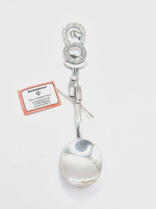 Srebrna łyżeczka pr.925 prezent Chrzest Narodziny Urodziny Okazja!