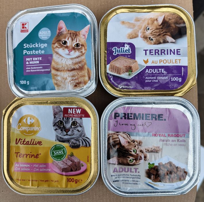 Karma dla kota  tacki 100x100g mix