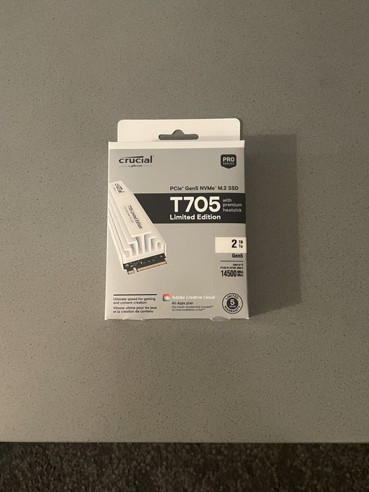 Crucial T705 SSD 2TB 14,500MB/s Gen5 Edição Limitada