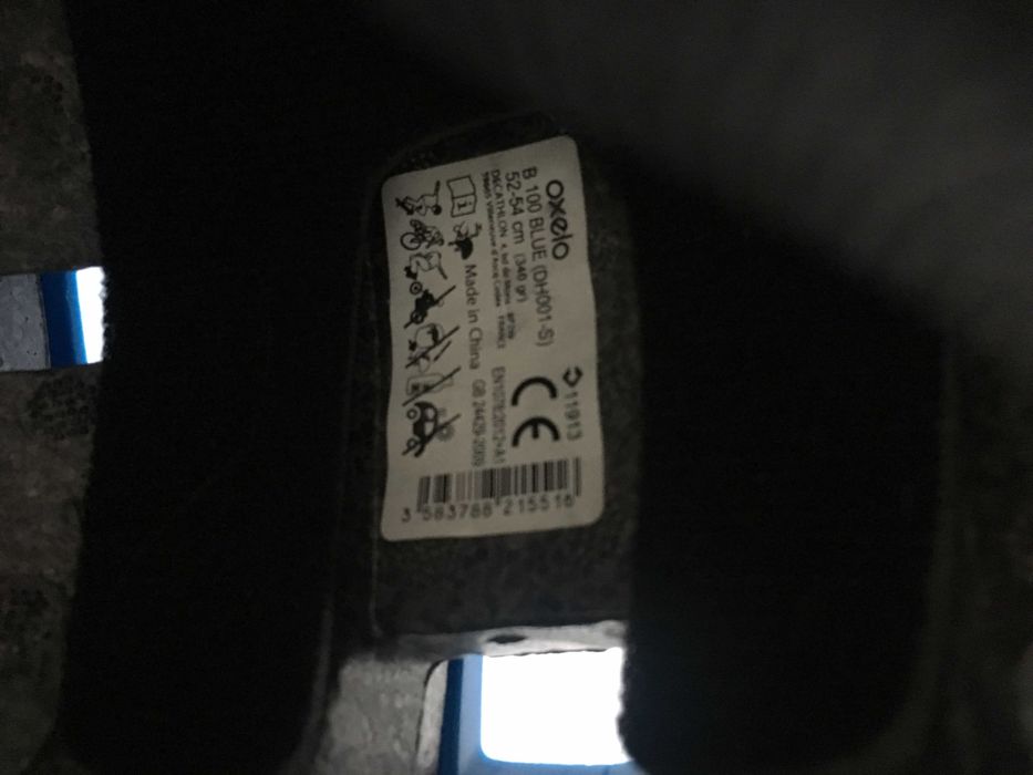 Kask rowerowy dziecięcy OXELO 52-54 cm z regulacją, ładny stan