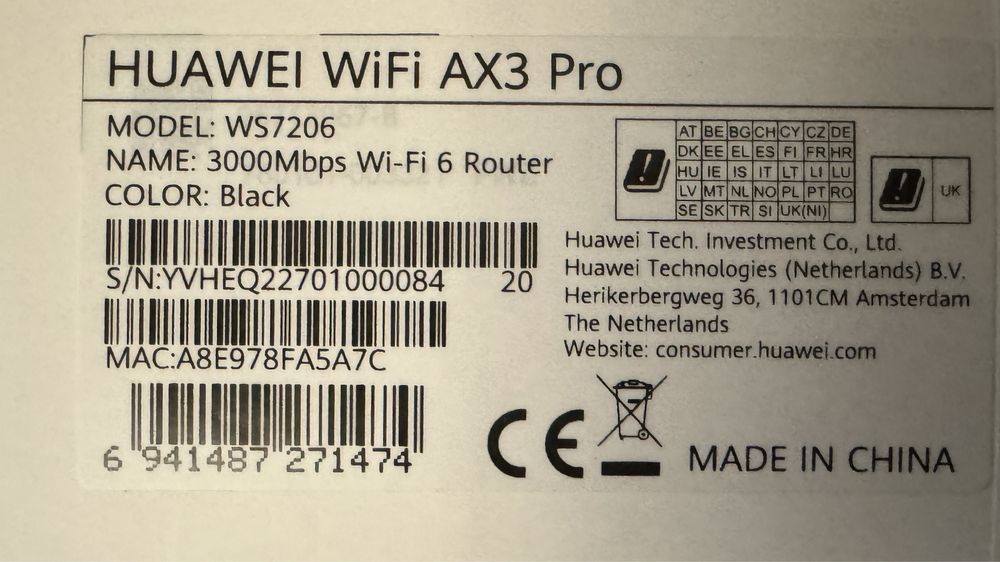 Router/expansor WI-FI Huawei AX3 Pro