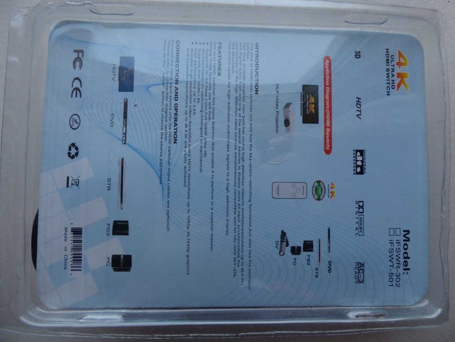 Acessorios novos fotografia/TV, 4K Ultra HD, Hdmi Switch. Ler anuncio