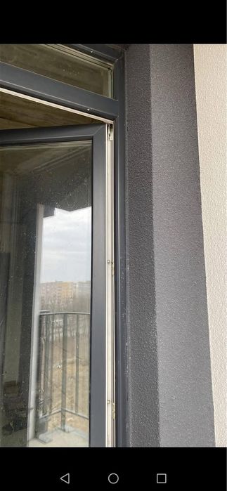 Двері балконні поворотно відкидні WDS антрацит