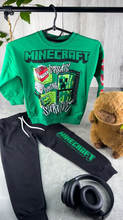 Костюм в стилі Майнкрафт, якісна двонитка, без утеплення, Туреччина