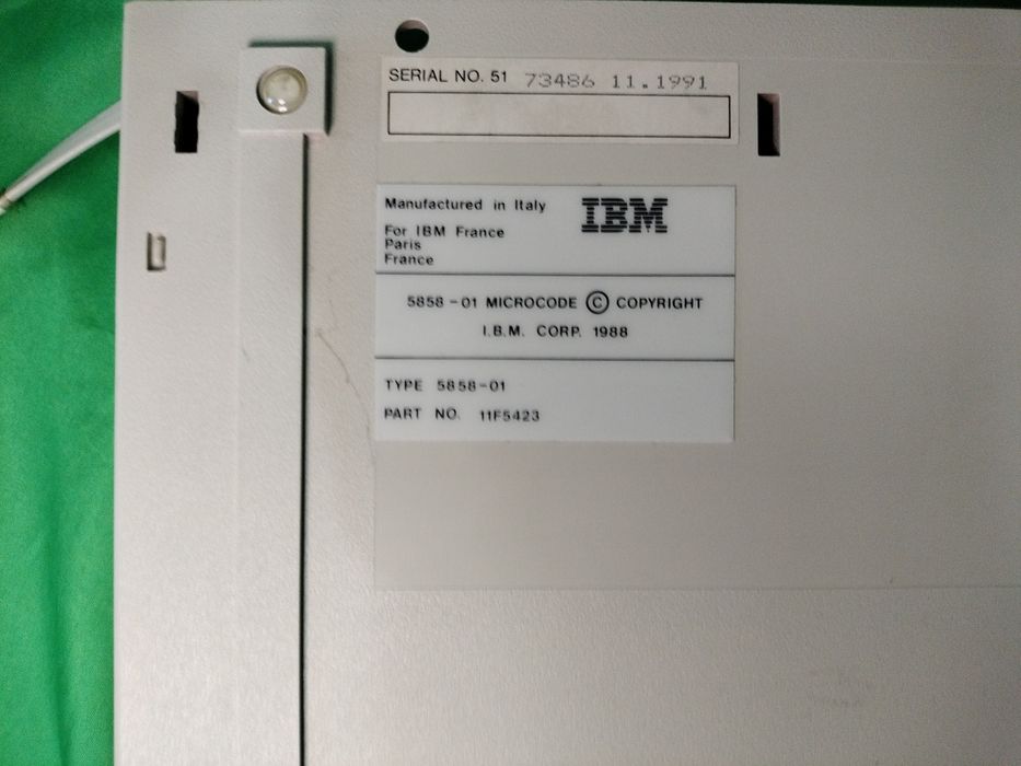 Raro Equipamento IBM Modelo 5858-01 de 1991 - Ideal para Colecionador