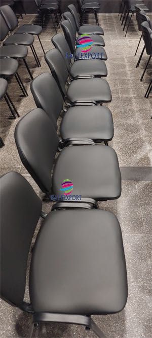 Cadeira Fixa 4 Pes Visitante Igrejas Multiusos Formação Estrut. CINZA