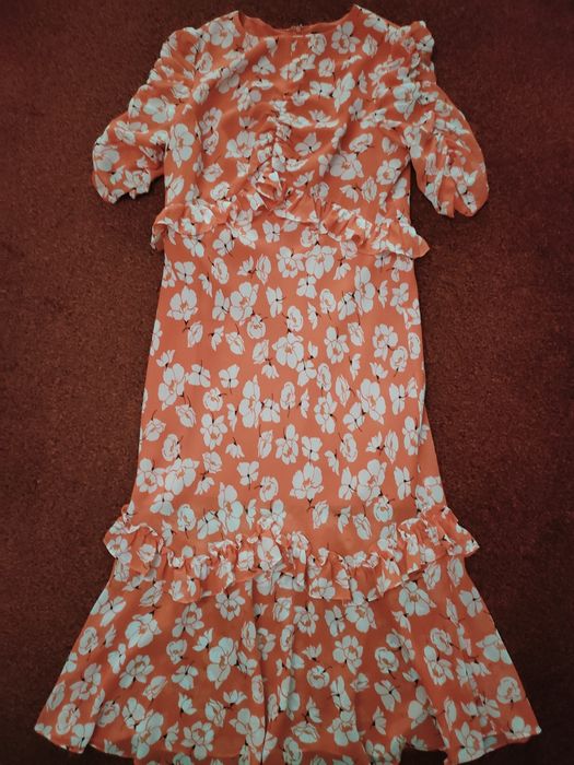 Zara Sinsay Sukienki + żakiet jeans unisex z haftem L/XL