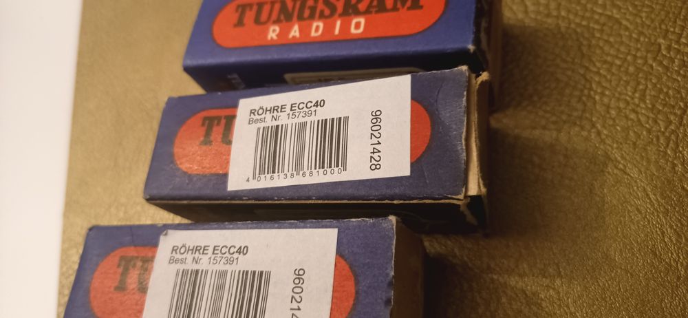 Lampy ECC40 NOS nowa para w pudełkach