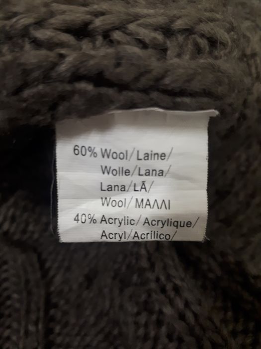 Dlugi czekoladowy 60% wełniany sweter S