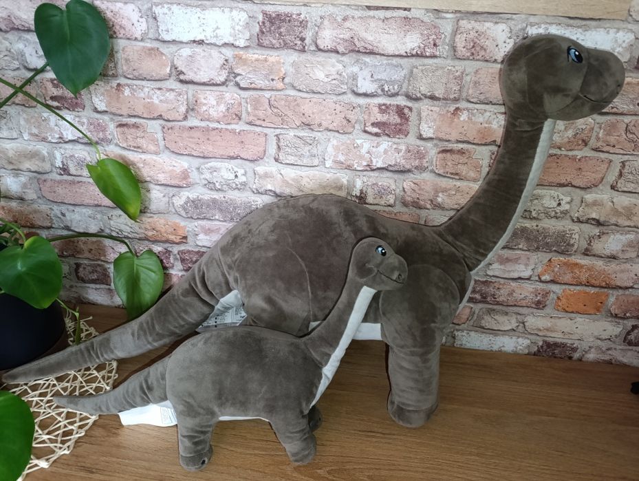 JÄTTELIK pluszak dinozaur, brontosaurus, diplodok maskotka duży i mały