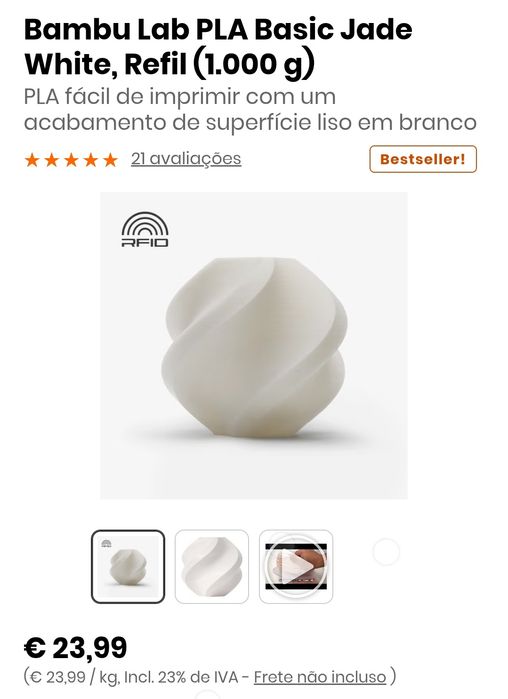 PLA Basic 1kg (Refill) Jade White / Black – Bambu Lab64740898844673120