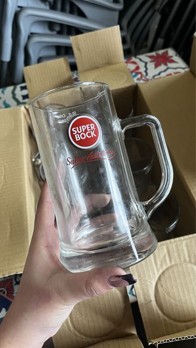 Canecas da super bock conjunto de 6 50cl